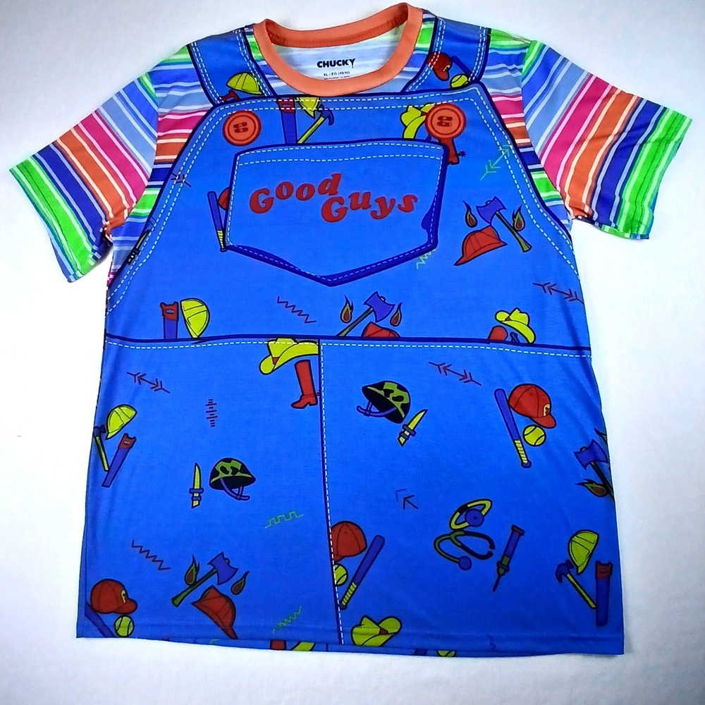 Chucky Good Guy T-Shirt XL 40-42 Costume Child's Play Horror Movie Mad Engine